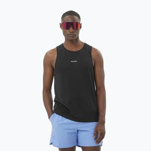 Canotta da running da uomo Salomon SHAKEout Core Tank nero profondo