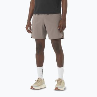 Pantaloncini da corsa da uomo Salomon Shakeout Core 2IN1 7" No Liner iron