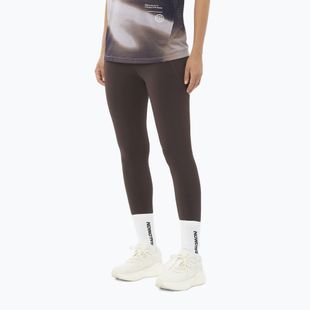 Leggings da corsa da donna Salomon SHAKEout Bliss 25" coffee bean