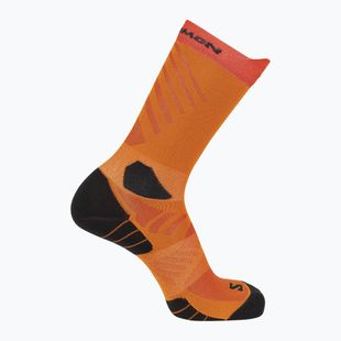 Calzini Salomon Aero Crew rosso arancio/turchese