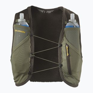 Gilet da corsa Salomon Active Skin 4 Gravel Set scricciolo/verde lichene profondo/senape piccante