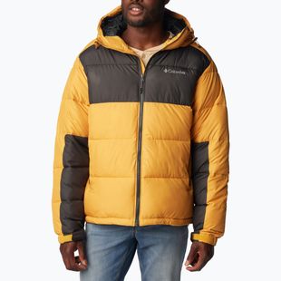 Piumino Columbia Pike Lake II da uomo con cappuccio miele grezzo/squalo