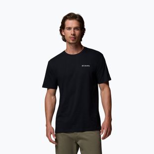T-shirt da trekking uomo Columbia North Cascades black/csc box logo