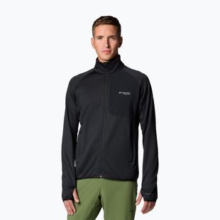 Felpa da trekking da uomo Columbia Triple Canyon Grid Fleece Full Zip II black