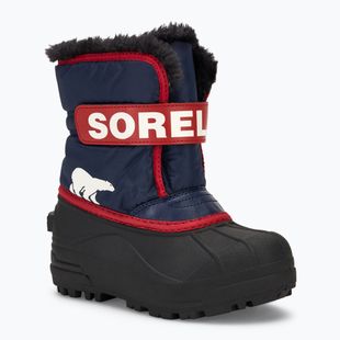 Sorel Bambini Snow Commander stivali da neve notturno/rosso vela
