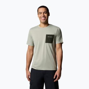 T-shirt Columbia Hike Pocket Crew safari/greenscape da uomo
