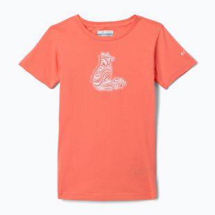 Columbia Mission Lake Graphic maglia da trekking per bambini hot coral/foxy swirl