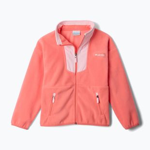 Felpa Columbia Sequoia Grove Full Zip Fleece bambino corallo caldo/rosa satinato