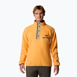 Felpa Columbia Helvetia II Half Snap Fleece estiva arancione da uomo
