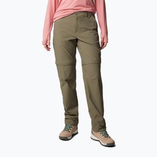 Pantaloni da trekking Columbia Leslie Falls Convertible verde pietra da donna