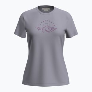 Maglietta Icebreaker Merinor 150 Tech Lite Tee Sunrise Summit grigio quarzo da donna