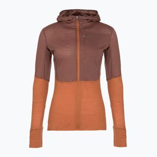 Icebreaker felpa trekking donna Merino 200 Realfleece Descender Zip Hoodie argilla polverosa