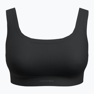 Reggiseno termico Icebreaker Merino Rib Lotus nero