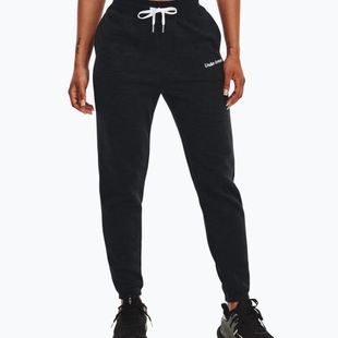 Pantaloni da allenamento Under Armour Essential Script donna nero/grigio/bianco