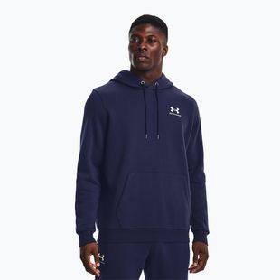 Felpa uomo Under Armour Essential Fleece Hoodie midnight navy/white