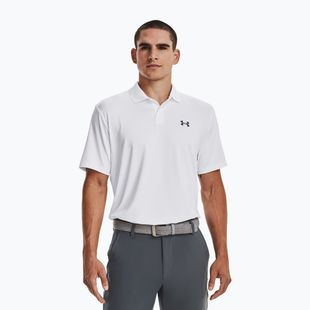 Polo Under Armour Matchplay da uomo, bianco/grigio