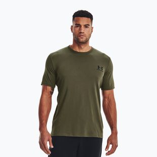 Maglietta Under Armour Sportstyle Left Chest verde marino/nero da uomo