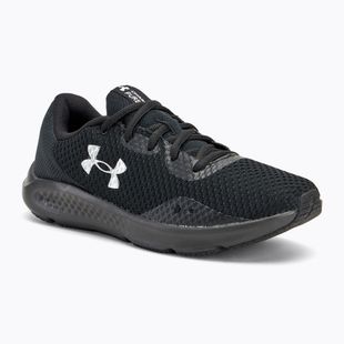 Under Armour Charged Pursuit 3 scarpe da corsa da donna nero/nero/argento metallico