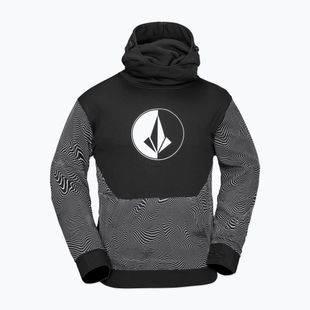 Felpa da uomo Volcom Hydro Riding Hoodie con stampa nera per lo snowboard