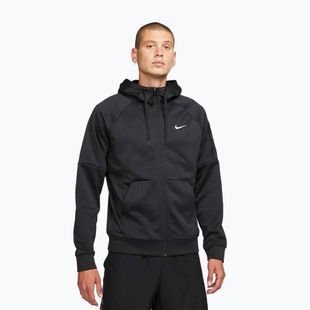 Felpa da allenamento uomo Nike Therma Fit Full-Zip black/black/white
