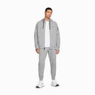 Felpa da allenamento uomo Nike Therma Fit Full-Zip dark grey heather/particle grey/black
