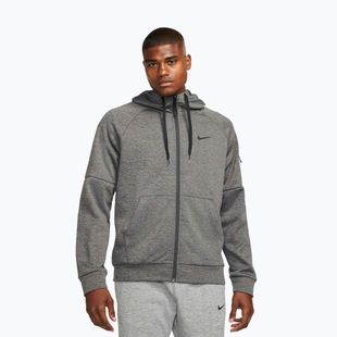 Felpa da allenamento uomo Nike Therma Fit Full-Zip charcoal heathr/dark smoke grey/black