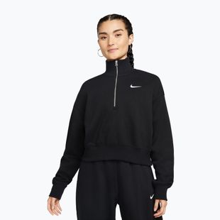 Felpa donna Nike Sportswear Phoenix Fleece 1/2 Zip Cropped black/sail