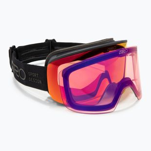Maschera da sci Giro Axis black stacked/vivid ember/vivid infrared
