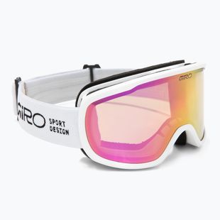 Maschera da sci Giro Cruz white stacked/amber pink