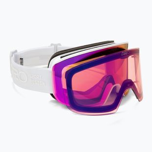 Maschera da sci donna Giro Ella white rails/vivid pink/vivid infrared