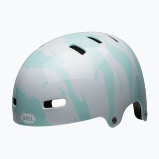 Casco da bambino Bell Span ravine gloss bianco/blu