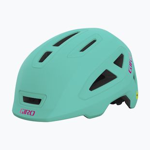 Casco da bici per bambini Giro Scamp II opaco con urlo verde acqua/rosa brillante