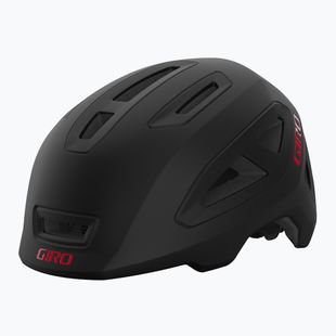 Giro Scamp II Integrated MIPS casco da bici per bambini nero opaco/rosso