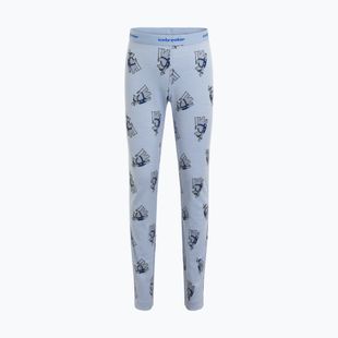 Pantaloni termici bambini icebreaker Merino 200 Oasis Bear Tour zinc blue/aop
