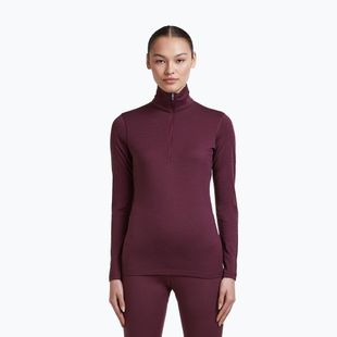 Felpa termica donna Icebreaker 200 Oasis LS Half Zip dark berry
