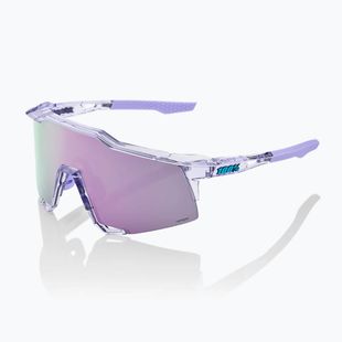 100% Speedcraft occhiali da sole lucidi traslucidi lavanda/iper lavanda a specchio