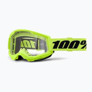 Occhiali da ciclismo 100% Strata 2 neon yellow/clear