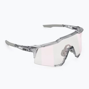 100% Occhiali da sole Speedcraft lucidi grigio traslucido/fotocromie a specchio oro rosa