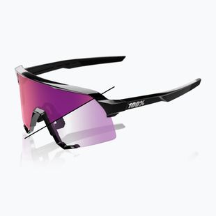 Occhiali da sole 100% S3 LE gloss black/purple flash mirror photochromic