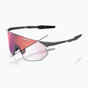 Occhiali da sole 100% Hypercraft SQ gloss light grey/rose gold mirror photochromic