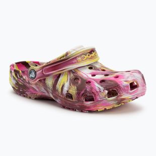 Crocs Classic Marbled Clog rosa elettrico/multi infradito