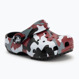 Crocs Classic Camo Clog Infradito bambino nero/rosso