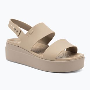 Sandali Crocs Brooklyn Low Wedge latte/fungo da donna