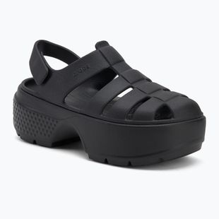 Crocs Stomp Fisherman Sandal donna nero