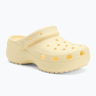 Infradito Crocs Classic Platform Clog crema di burro da donna