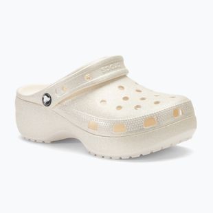 Infradito Crocs Classic Platform Glitter chalk da donna