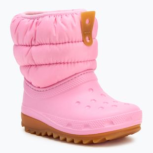 Crocs Classic Neo Puff Boot Toddler rosa tweed/gum stivali da neve per bambini