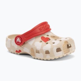 Crocs Classic Heart Print Clog sandstone infradito per bambini