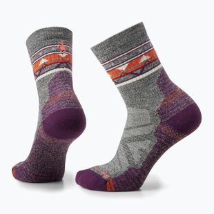 Calze Smartwool da donna Hike Light Cushion Zig Zag Valley Mid Crew cenere/carbonio