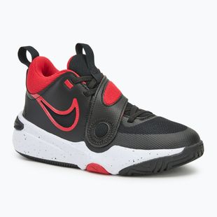 Nike Team Hustle D11 nero/bianco/university red scarpe da basket per bambini